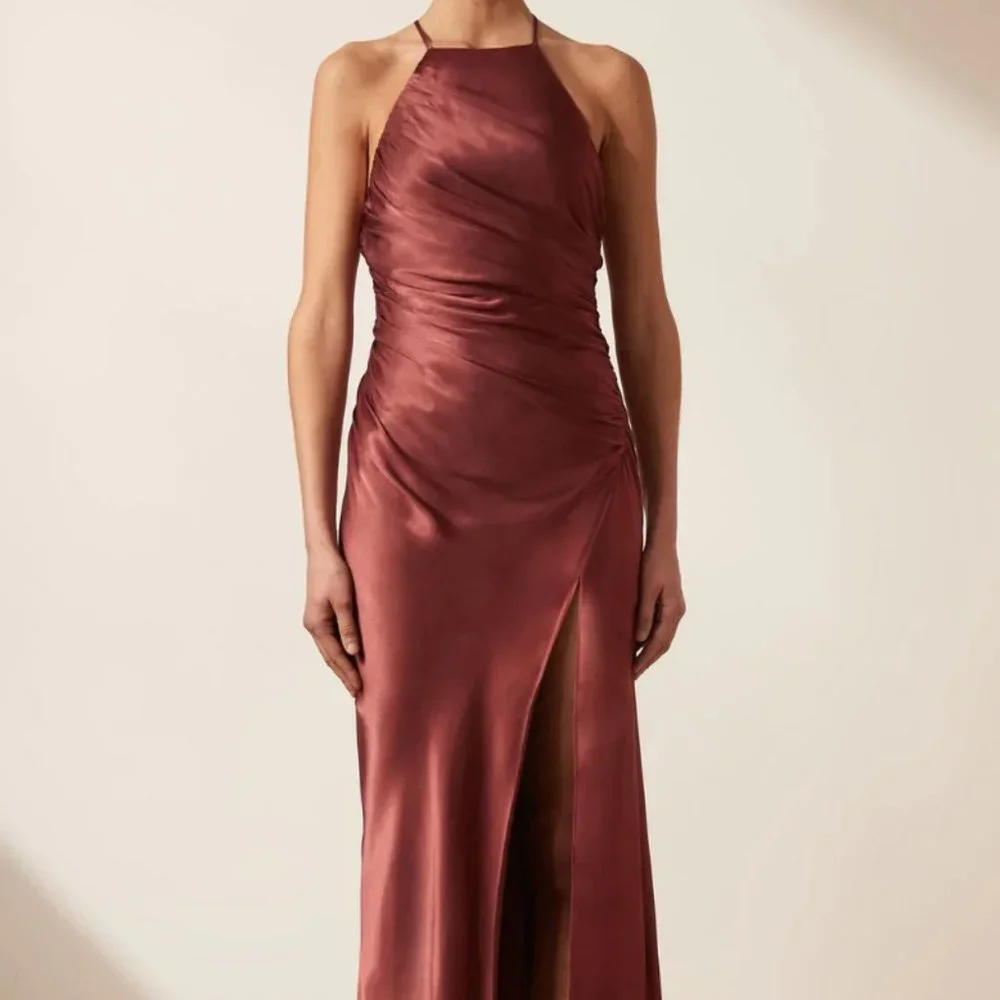 Shona Joy Thalia Gathered Square Neck Midi Dress - Picture 3 of 13